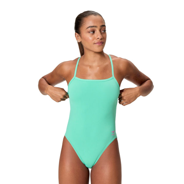 Solid V-Back 2.0 Damen Badeanzug, Minze
