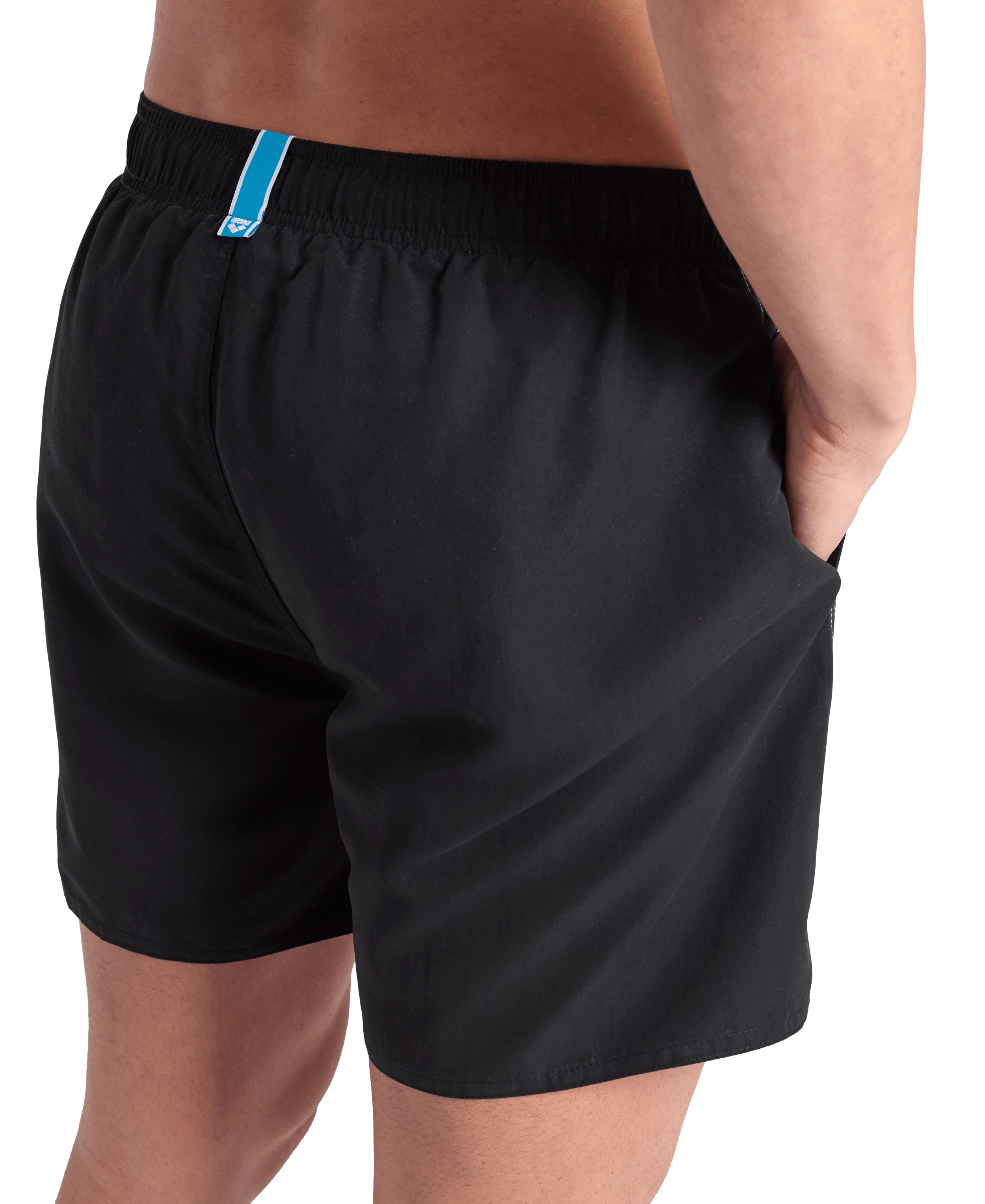 Fundamentals Logo Boxer R miesten uimashortsit, musta-valkoinen
