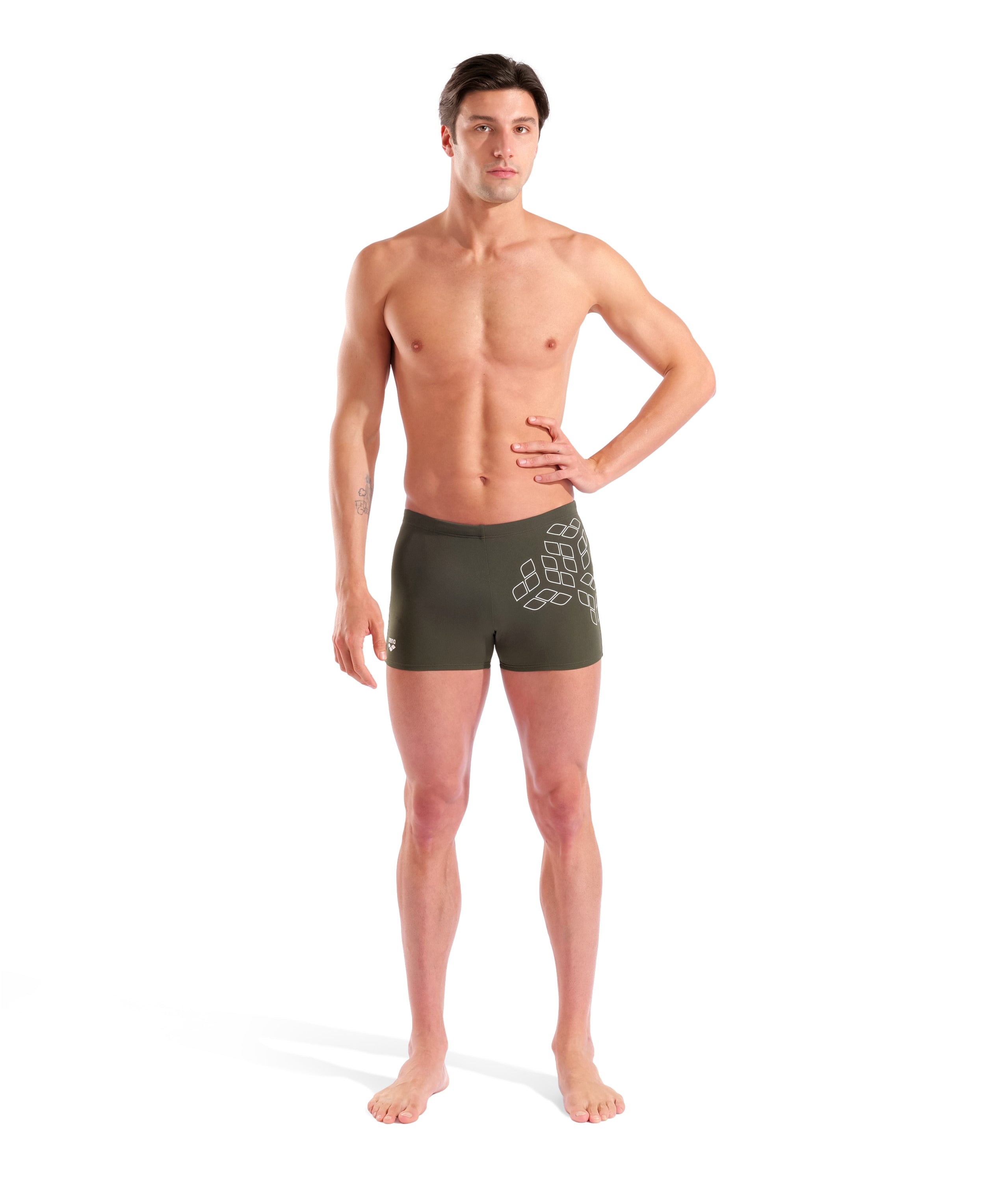 Kikko Graphic Swim Short miesten uimahousut, vihreä