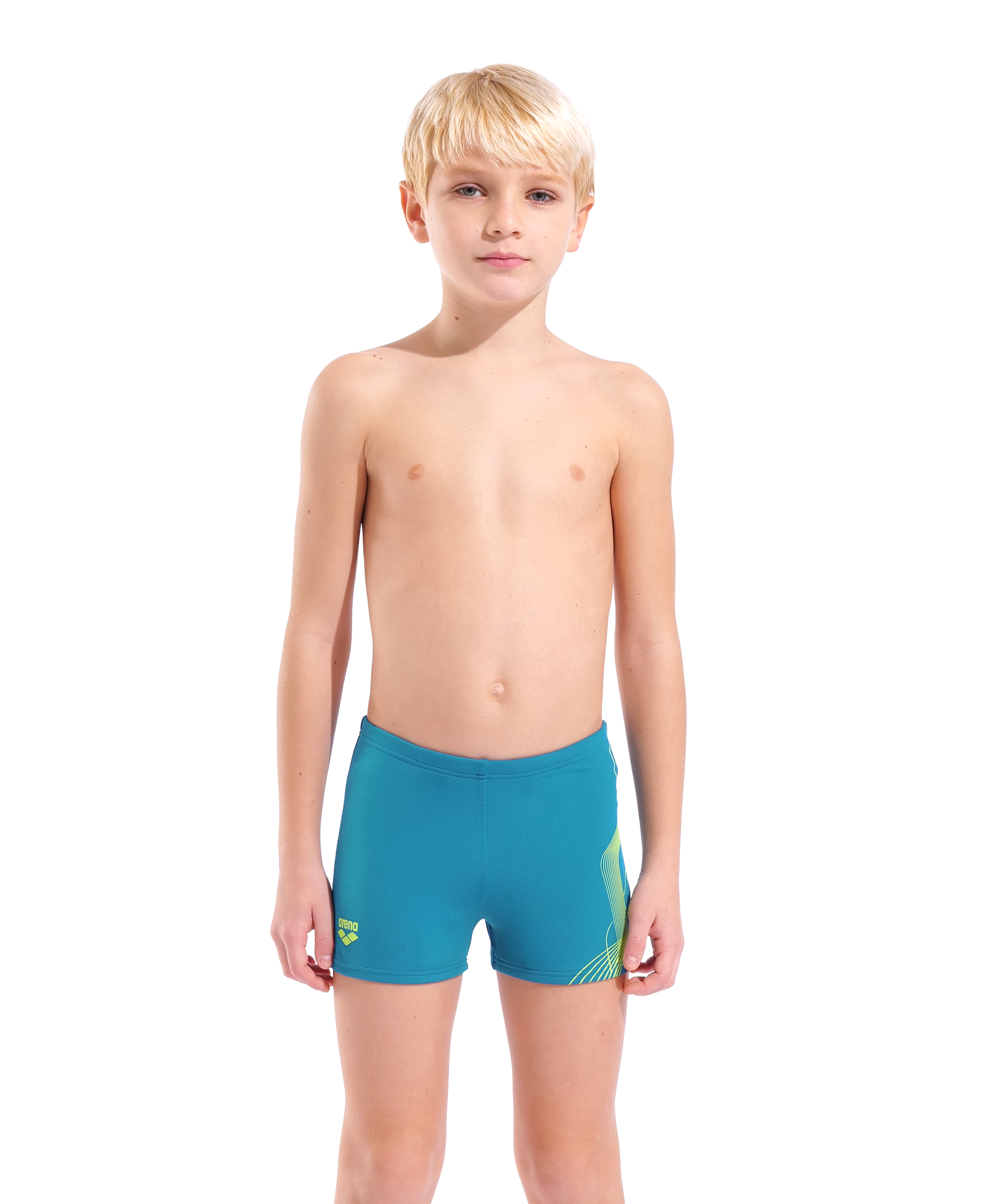 Vibe Swim Short poikien uimahousut, sininen-lime