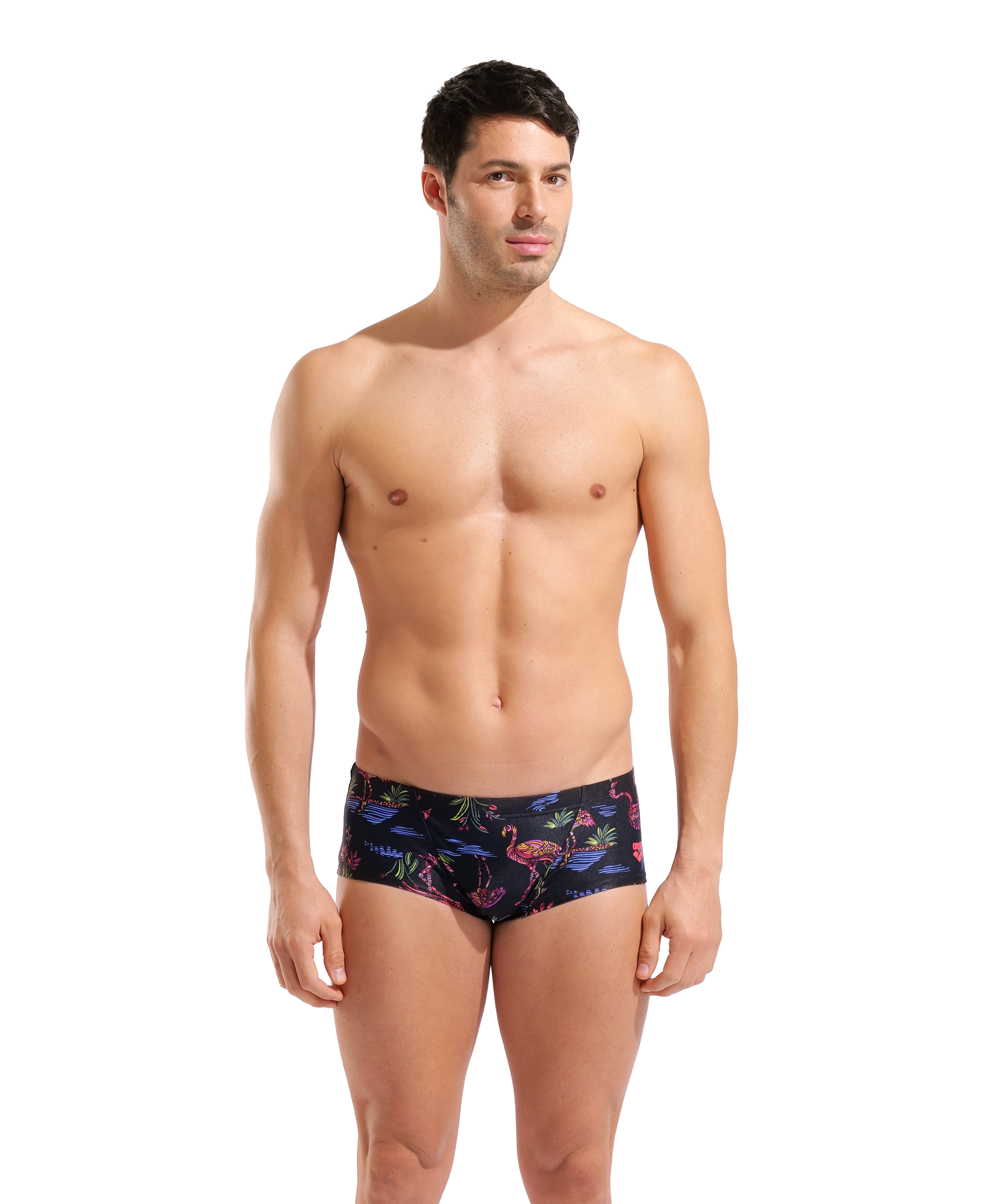 Arena Flamingo Swim Low Waist Short miesten uimahousut, musta