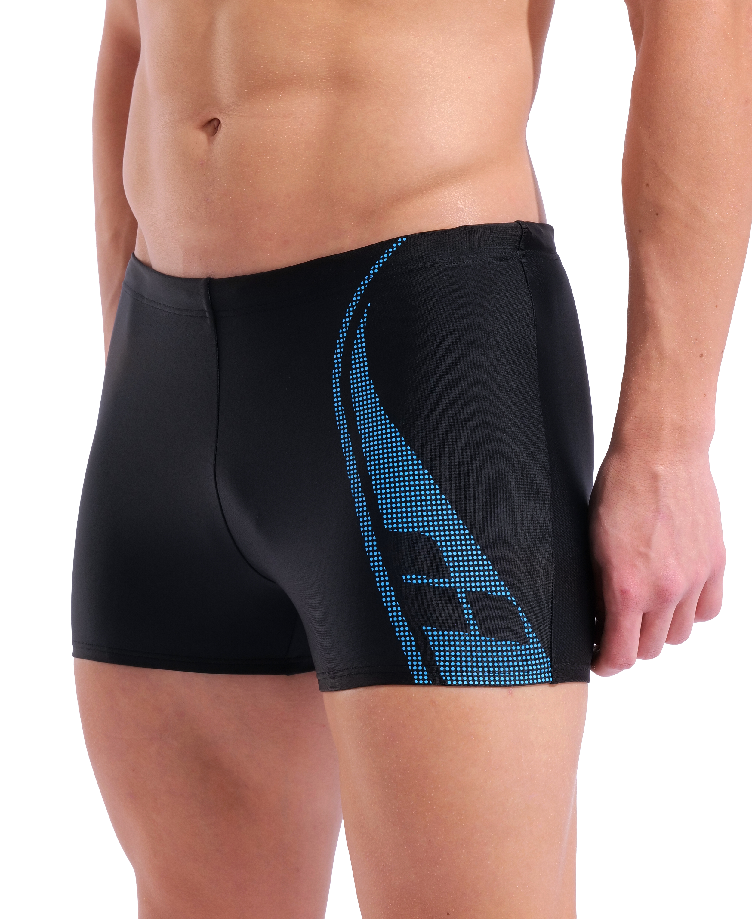 Graphic Swim Short miesten uimahousut, musta-turkoosi