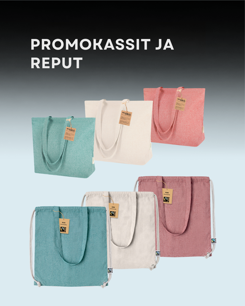 Juomapullot, pipot, reput ja pyyhkeet