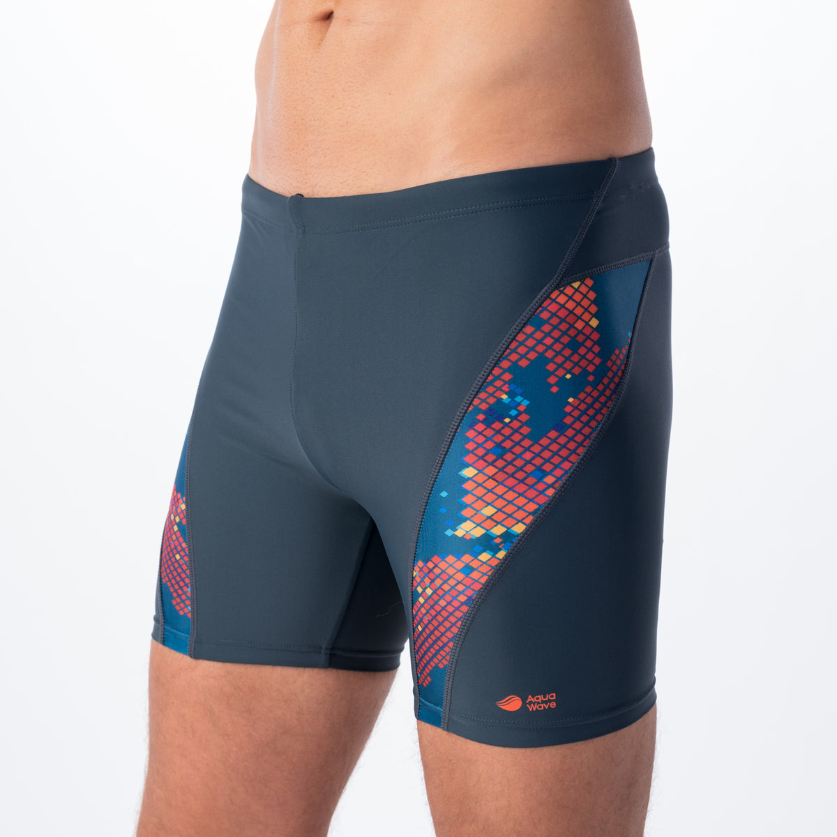 Fiero miesten boxer-uimahousut, sininen-punainen nuolikuosi