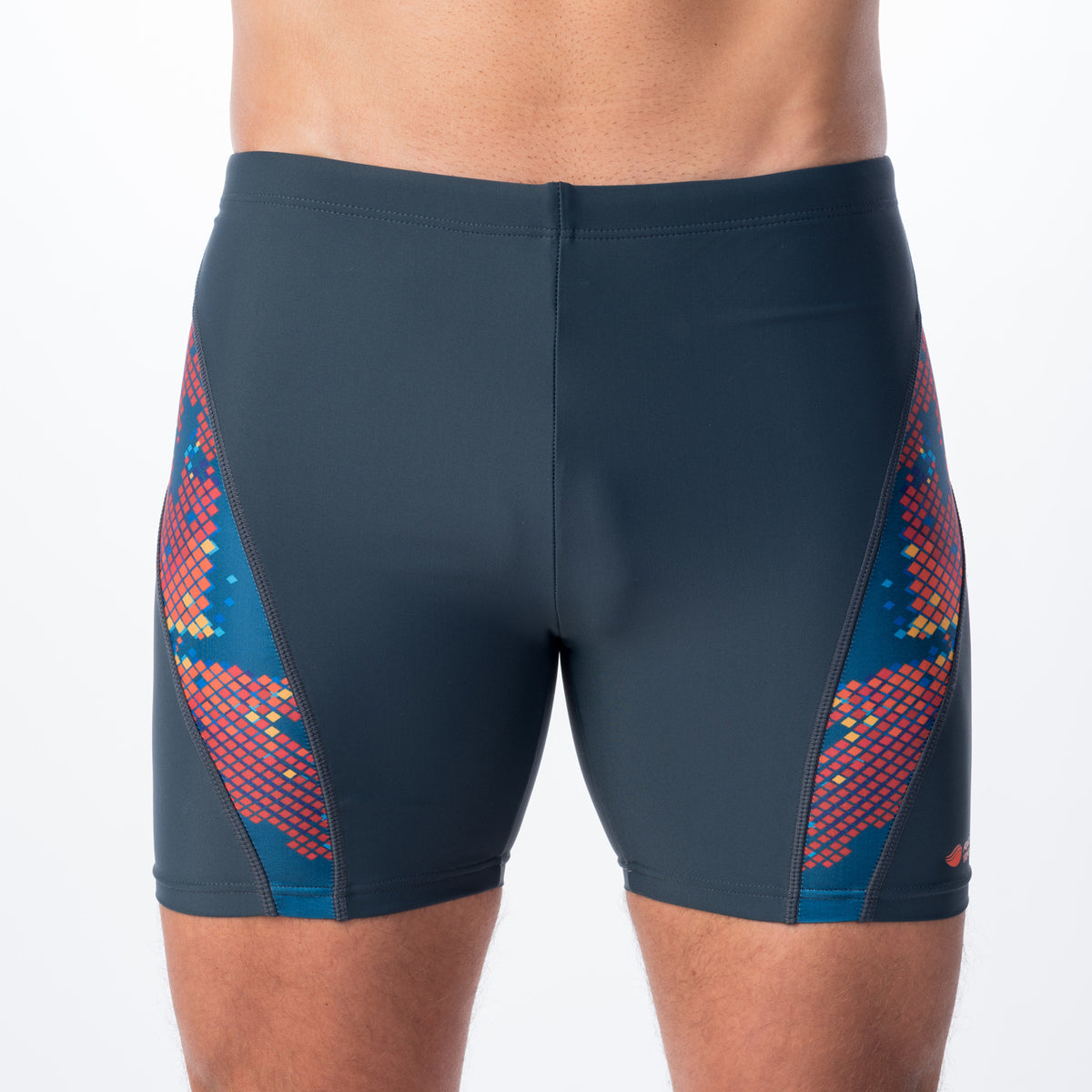 Fiero miesten boxer-uimahousut, sininen-punainen nuolikuosi