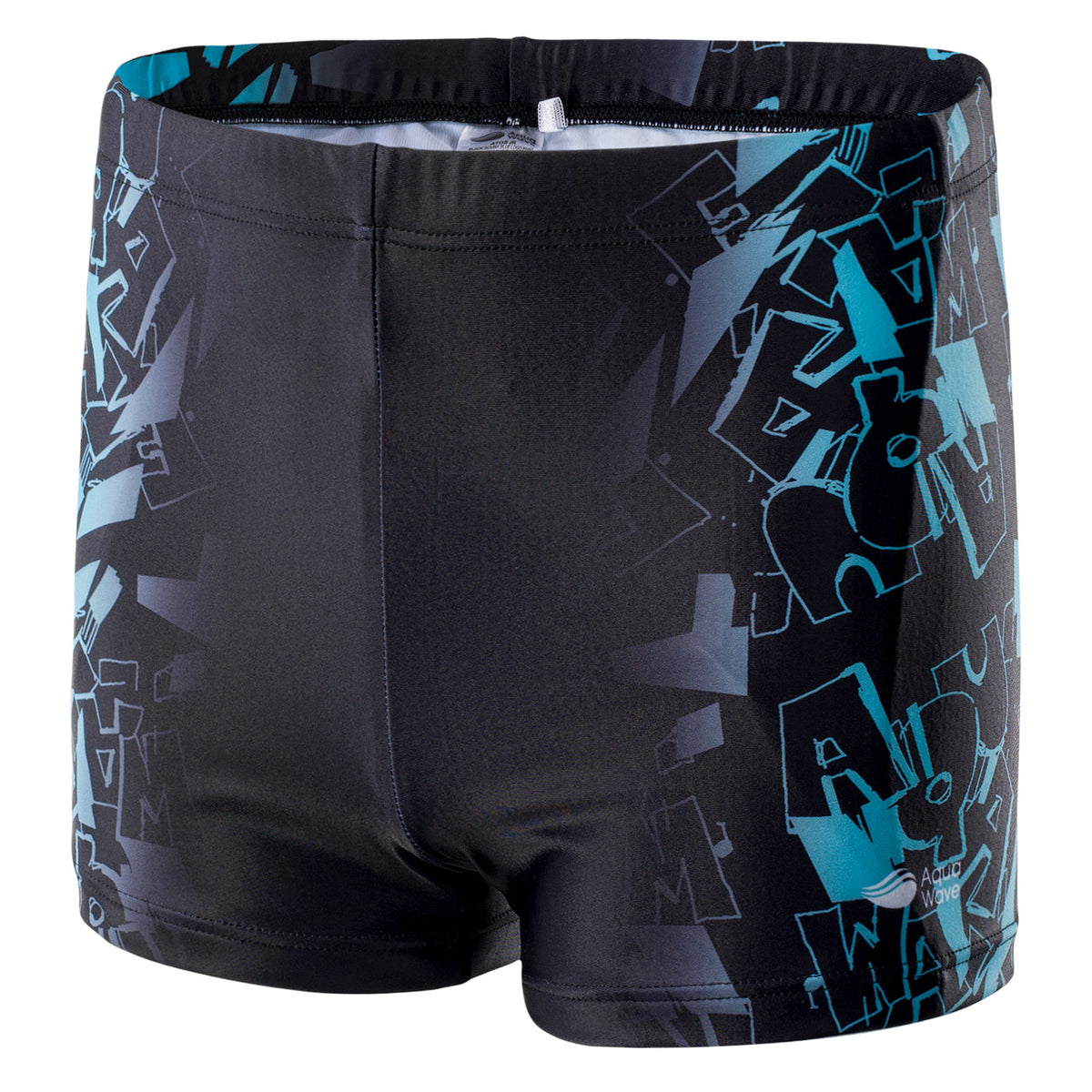 Atos lasten boxer-uimahousut, musta-sininen logokuvio