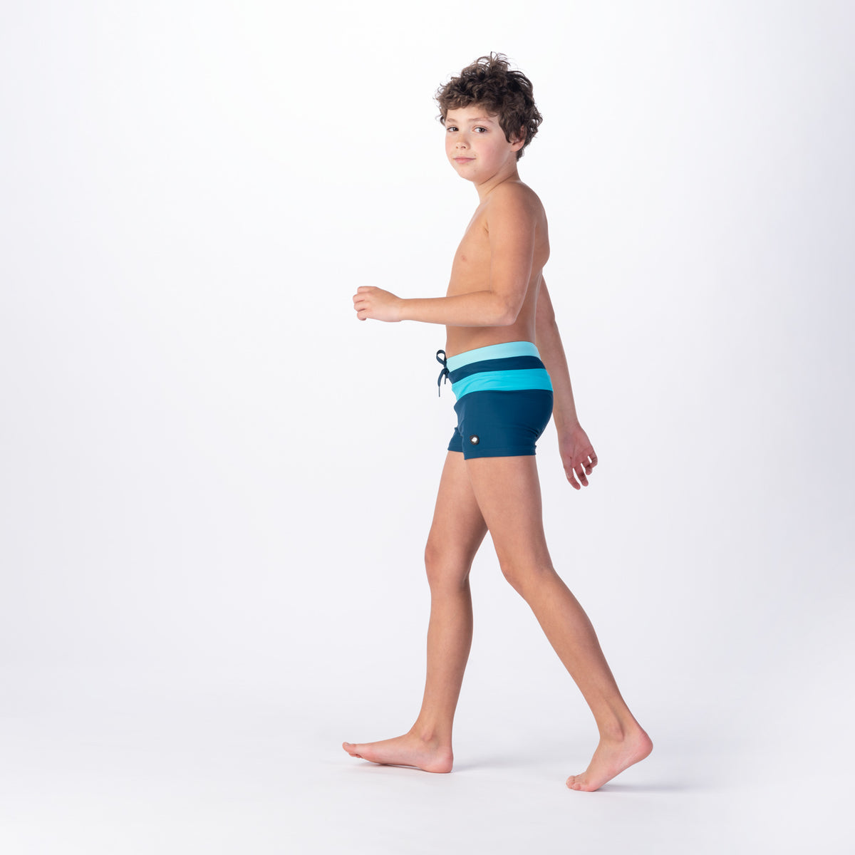 Tahu Jr lasten boxer-uimahousut, petrooli-turkoosi