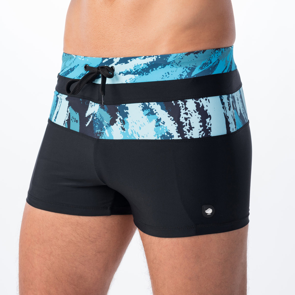 Tahu miesten boxer-uimahousut, musta-merikuosi