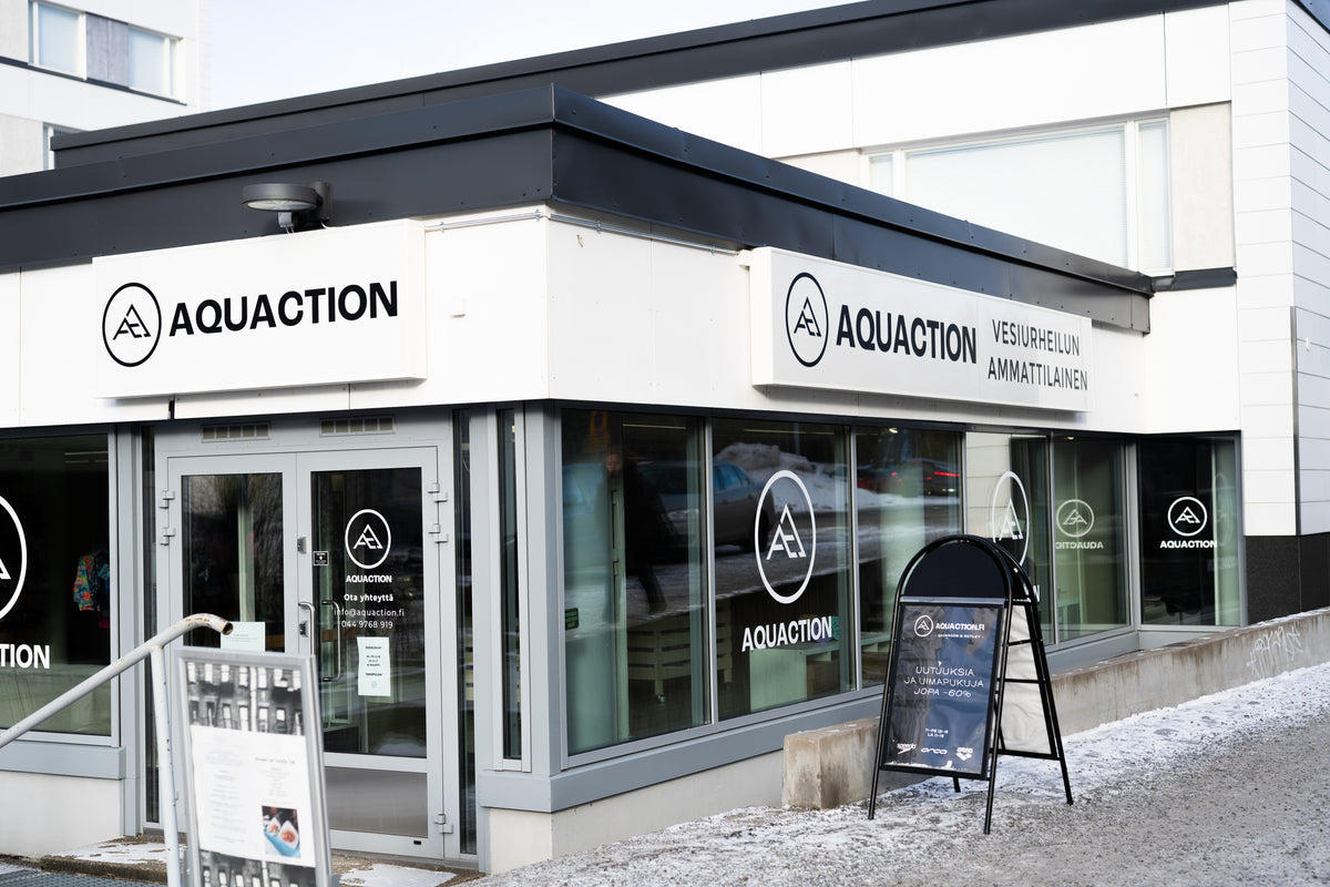 Aquactionin myymälä Pellervonkadulla Tampereella