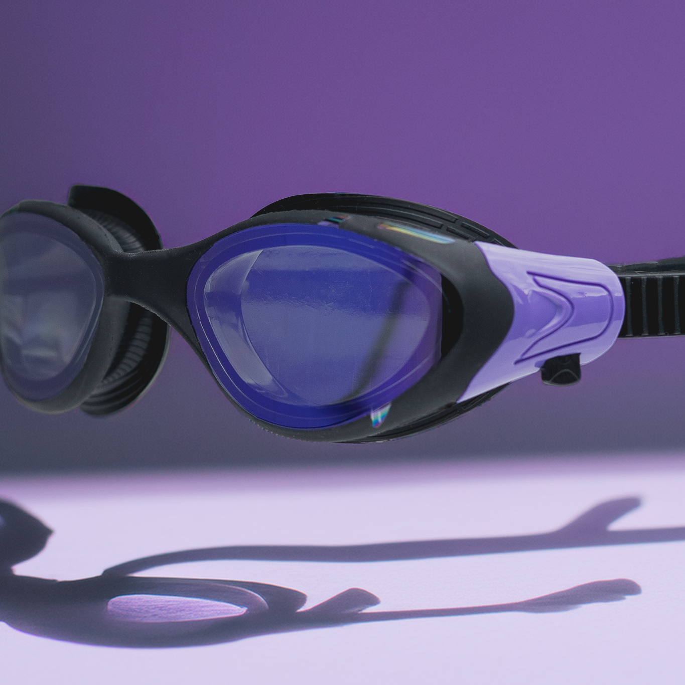 AquaCore Mirror uimalasit, musta-violetti