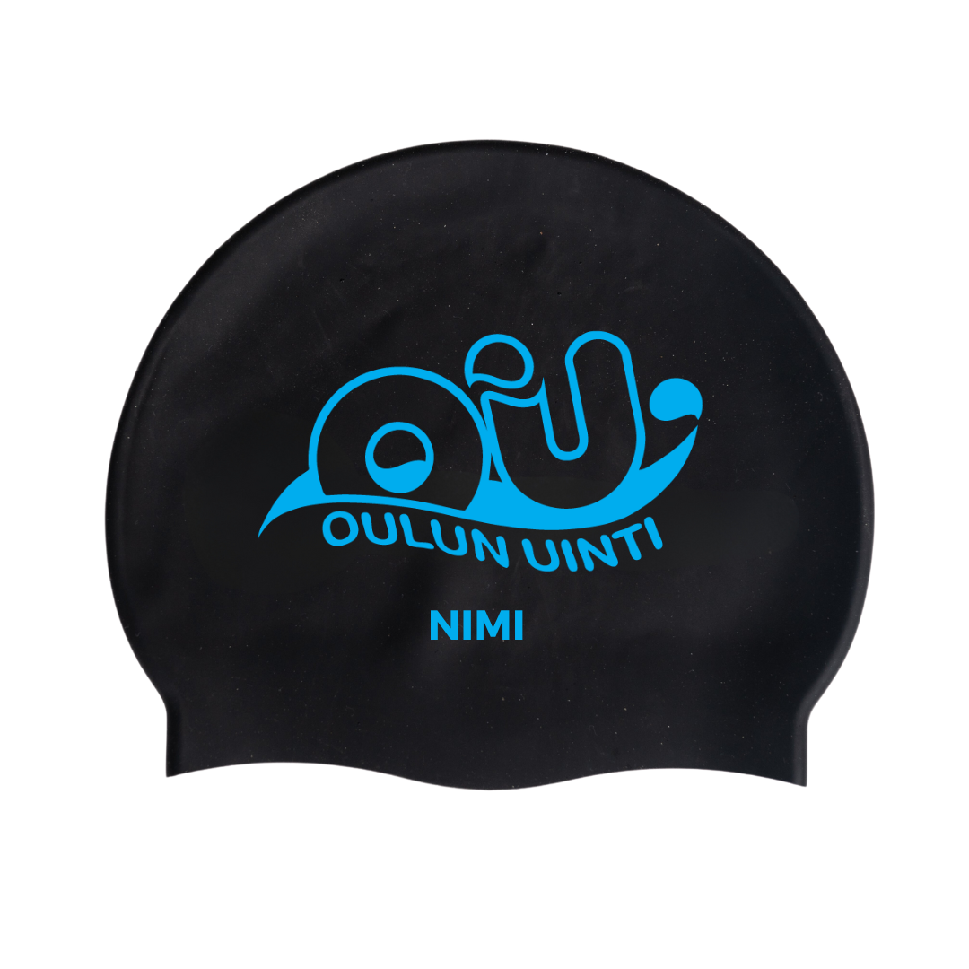 Oulun Uinti - nimikoitu uimalakki 2kpl musta