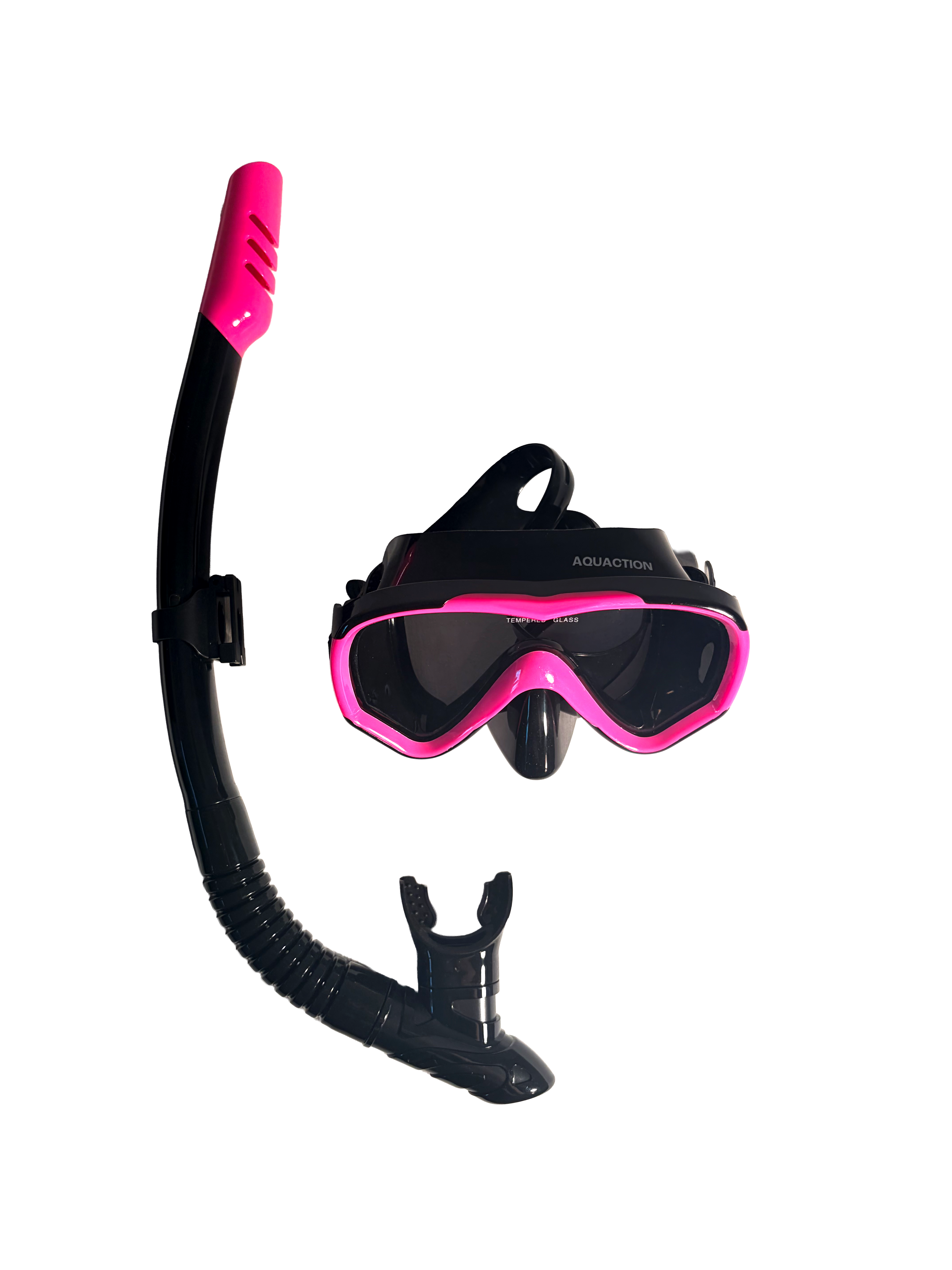 Aquadive aikuisten snorkkelisetti, musta-pinkki