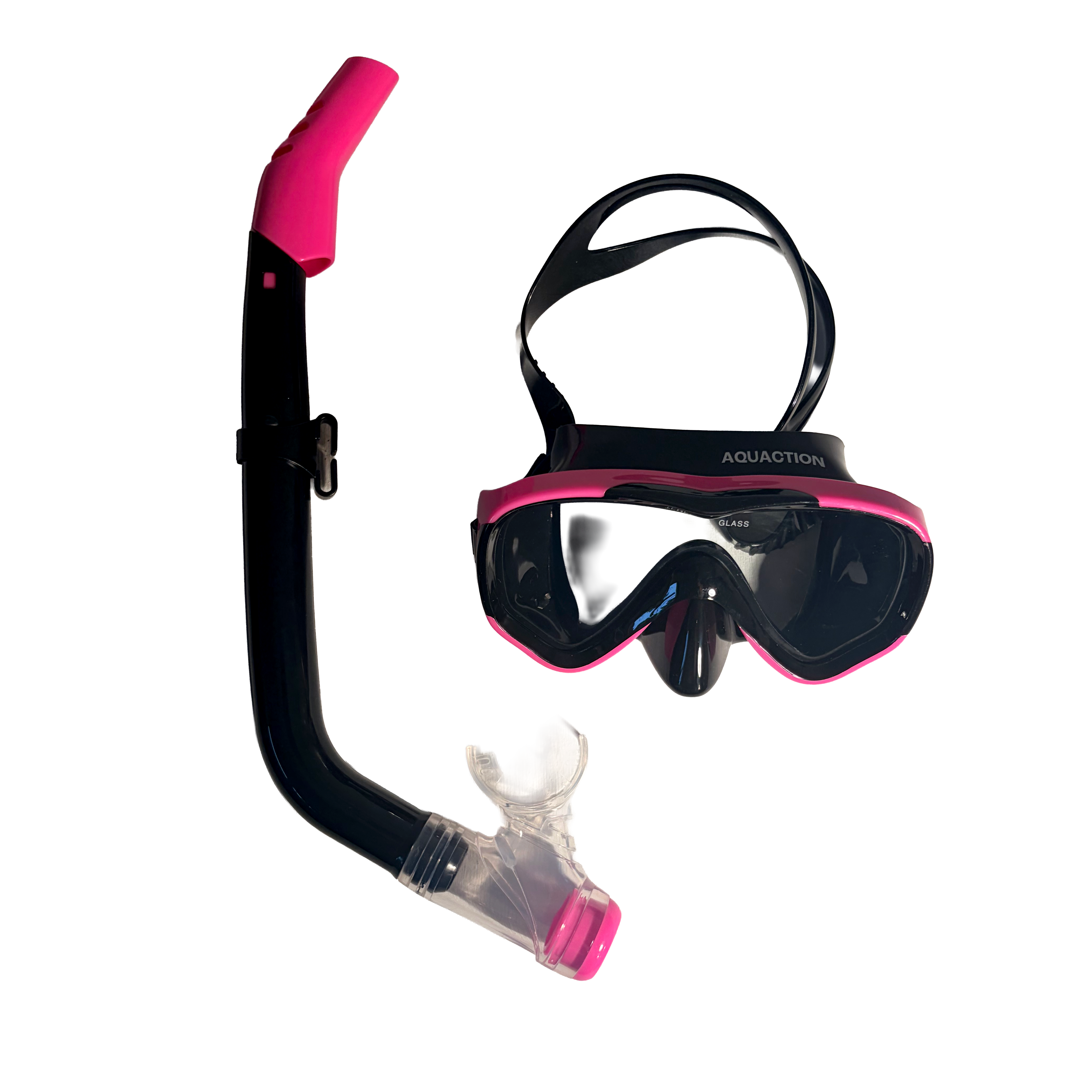 Aquadive Jr lasten snorkkelisetti, musta-pinkki