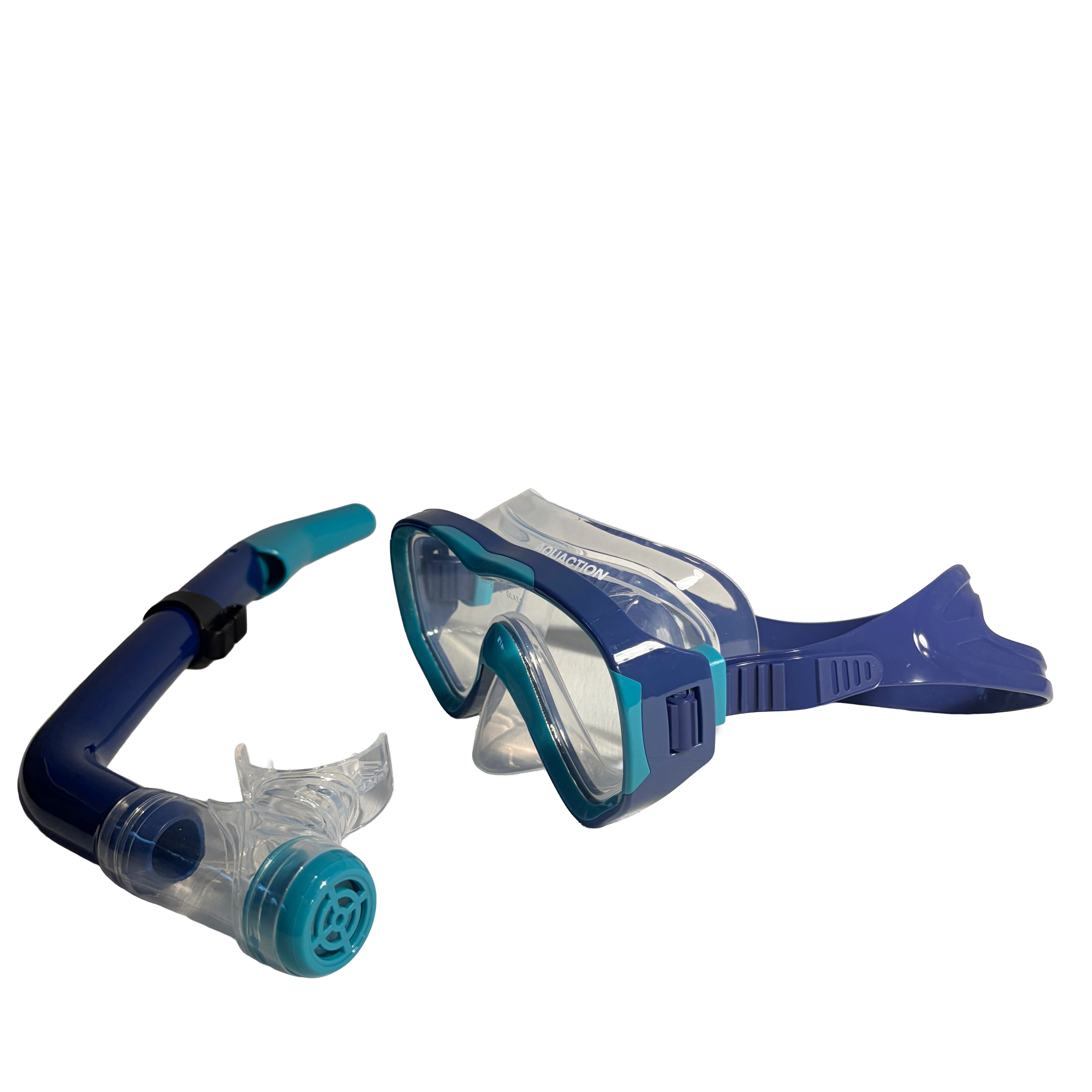 Aquadive Jr lasten snorkkelisetti, navy-vihreä
