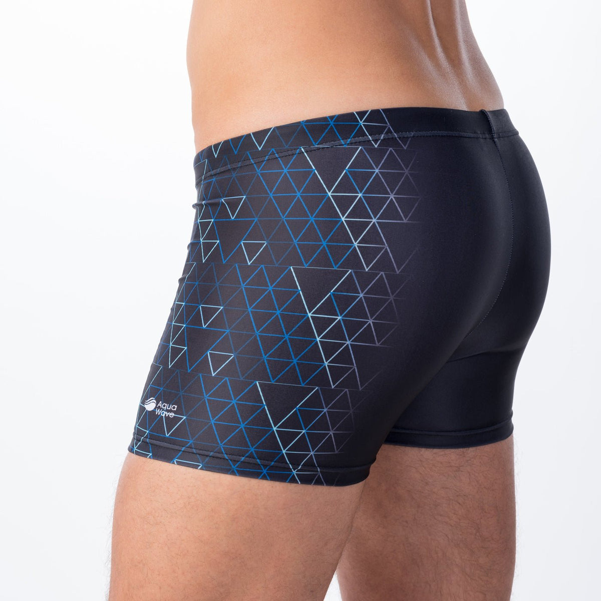Adis miesten boxer-uimahousut, musta kolmiokuosi
