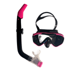 Aquadive Jr lasten snorkkelisetti, musta-pinkkiAquaction