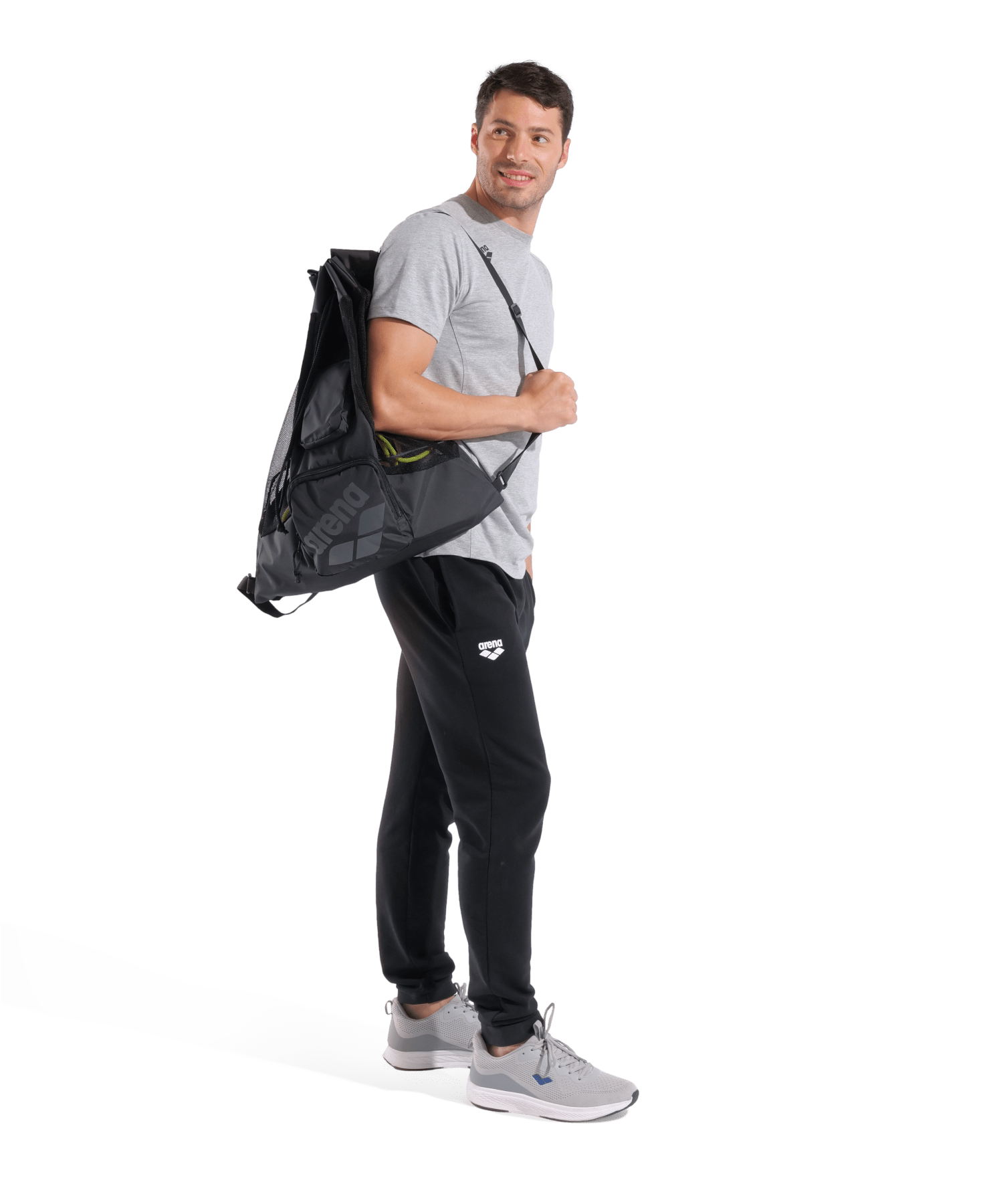 Arena All Set Mesh Bag, mustaArena