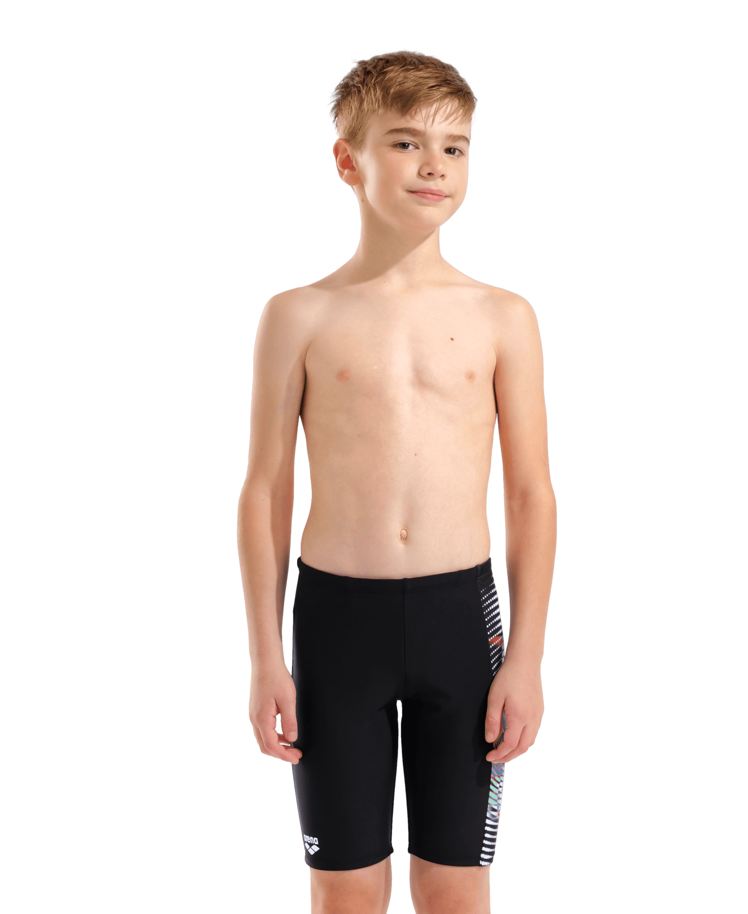 Arena Lit Logo Swim Jammer poikien uimahousut, musta - värikäsArena