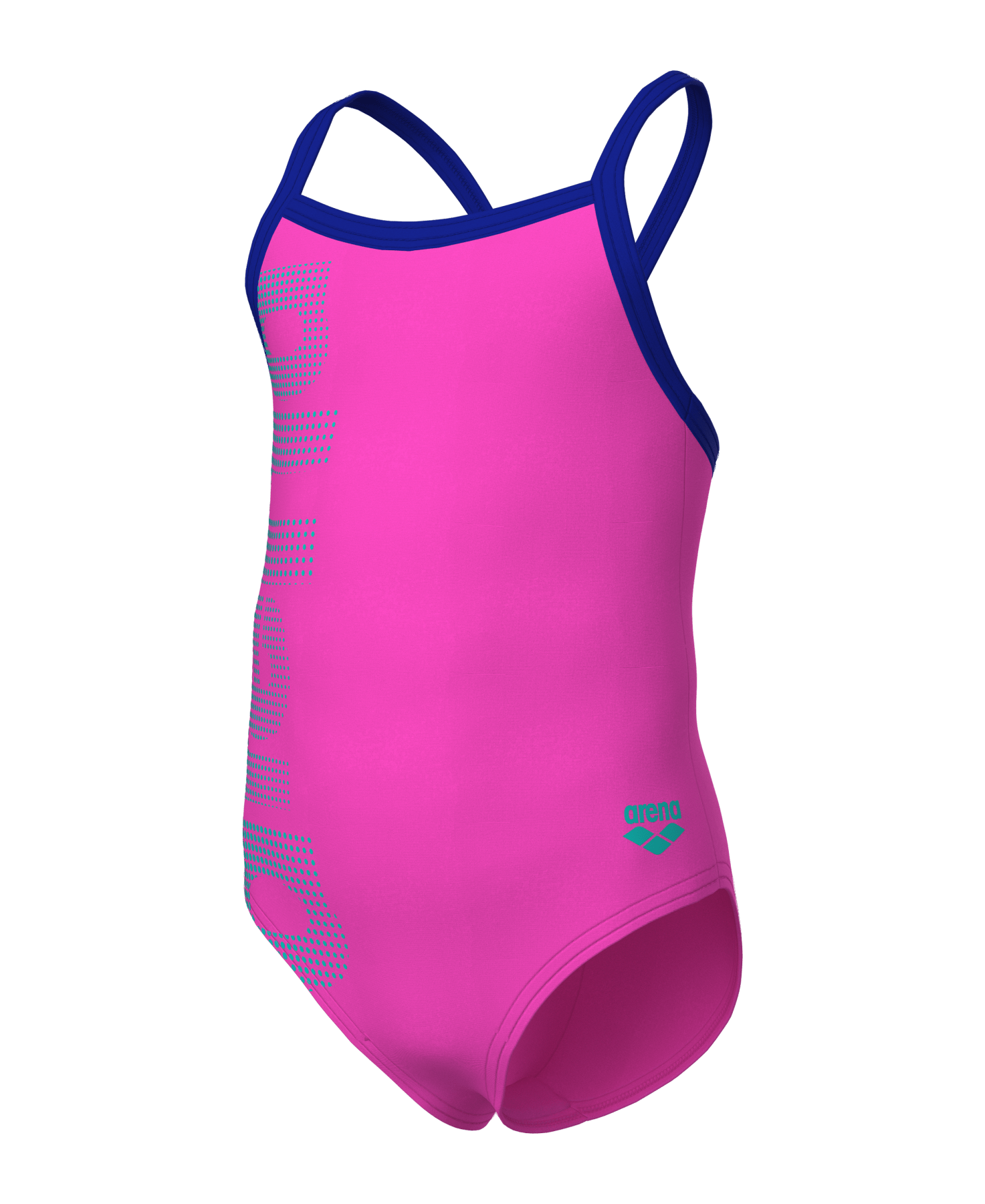 Arena Logo Tyttöjen Uimapuku, Pinkki - sininenArena