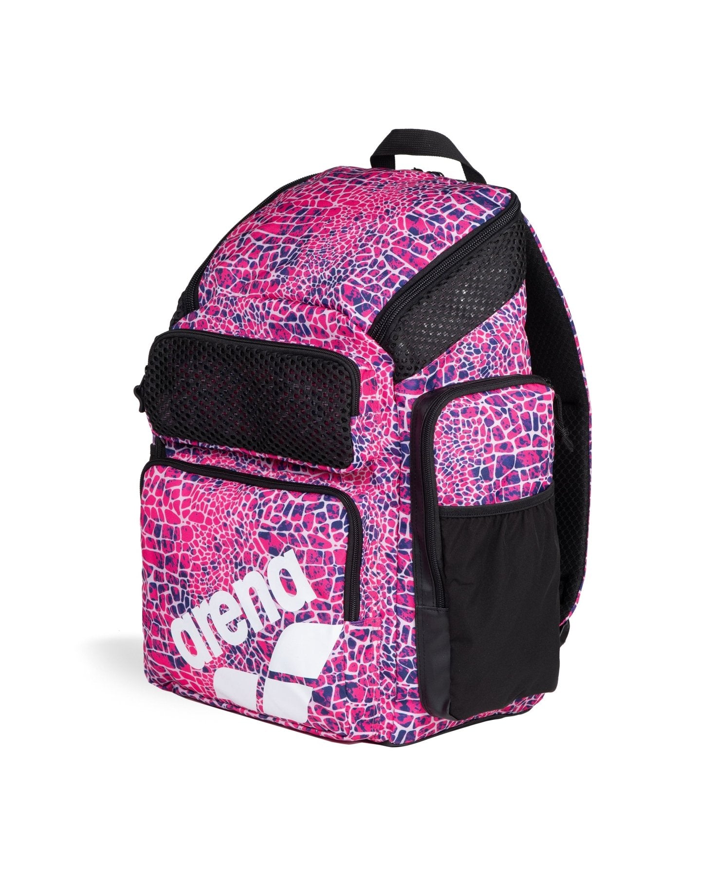 Arena One Go Backpack 45L reppu, Allover Snakeskin PinkArena