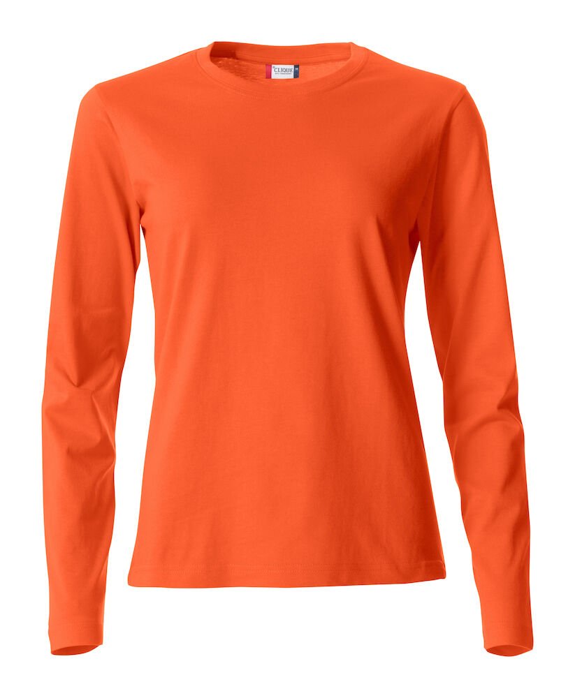 Basic - T L/S ladies Bl orangeClique