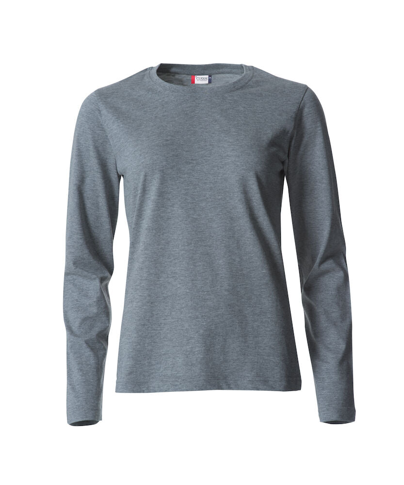 Basic - T L/S ladies Grey melangeClique