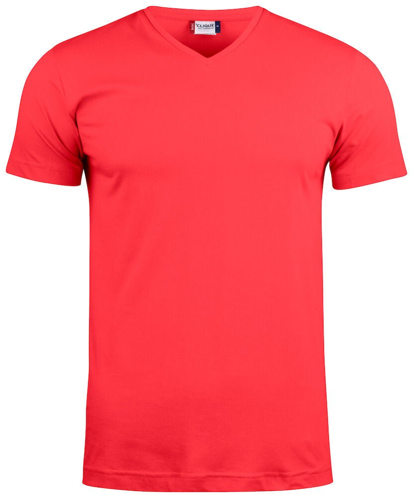 Basic - T V - neck RedClique