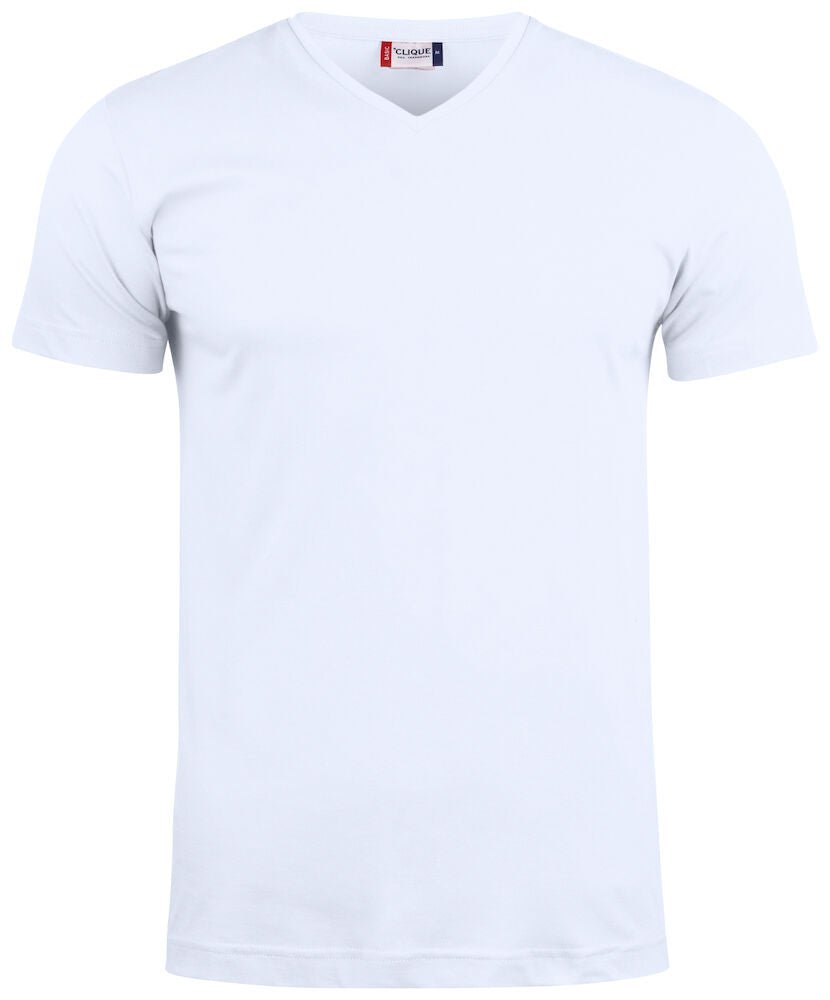 Basic - T V - neck WhiteClique