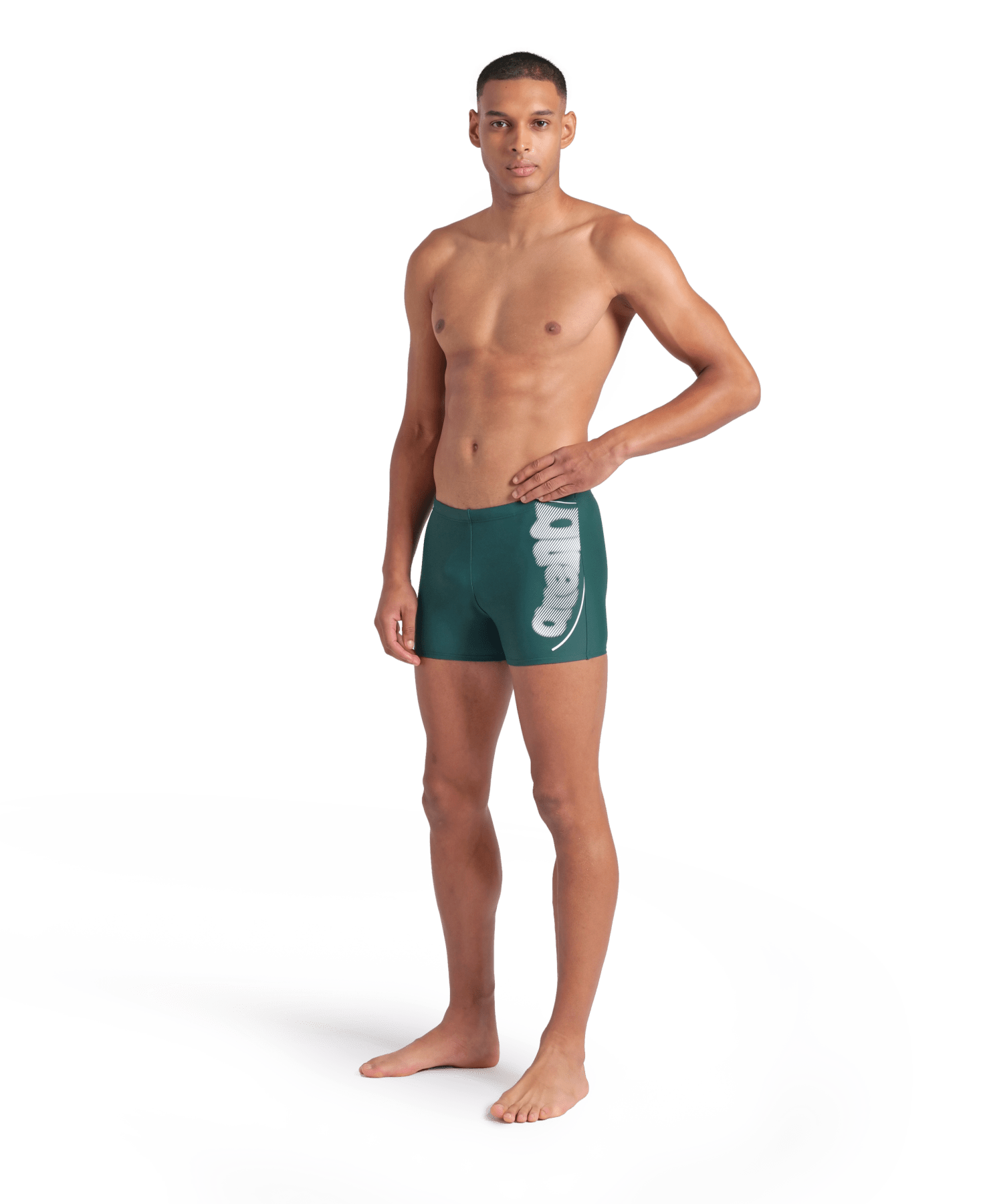 Bright Glare Swim Short miesten uimahousut, vihreä - valkoinen - Arena