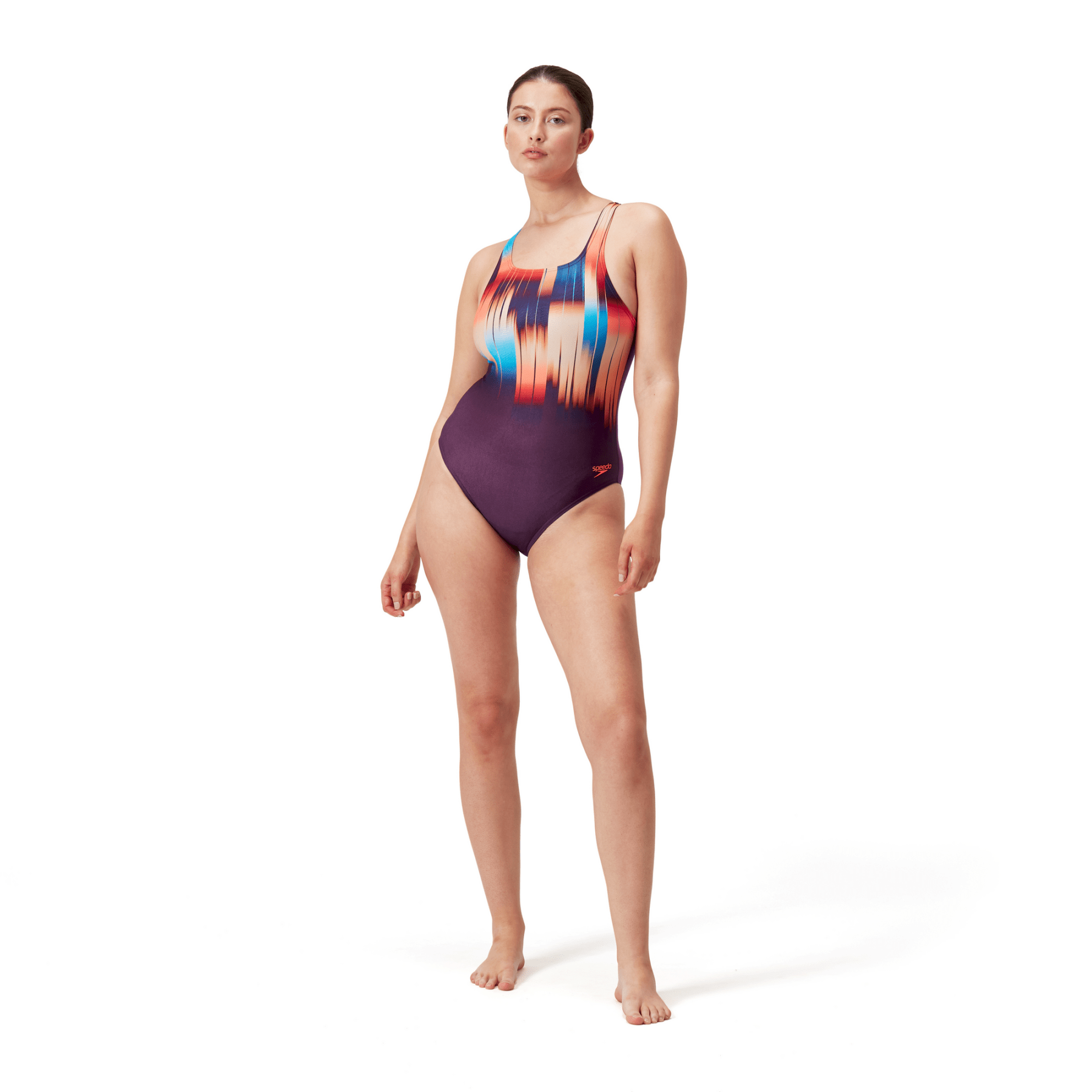 Digital Printed Medalist naisten uimapuku, violetti - oranssiSpeedo