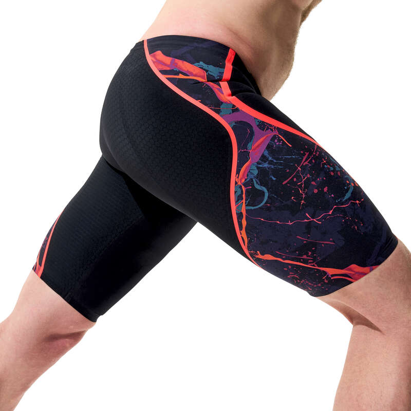 Fastskin LZR Pure Intent 2.0 Printed Jammer miesten kilpapuku, musta-oranssiSpeedo
