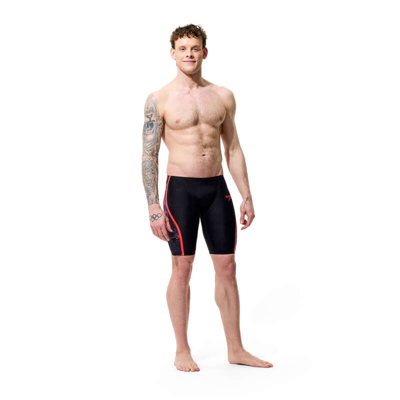 Fastskin LZR Pure Intent 2.0 Printed Jammer miesten kilpapuku, musta-oranssiSpeedo