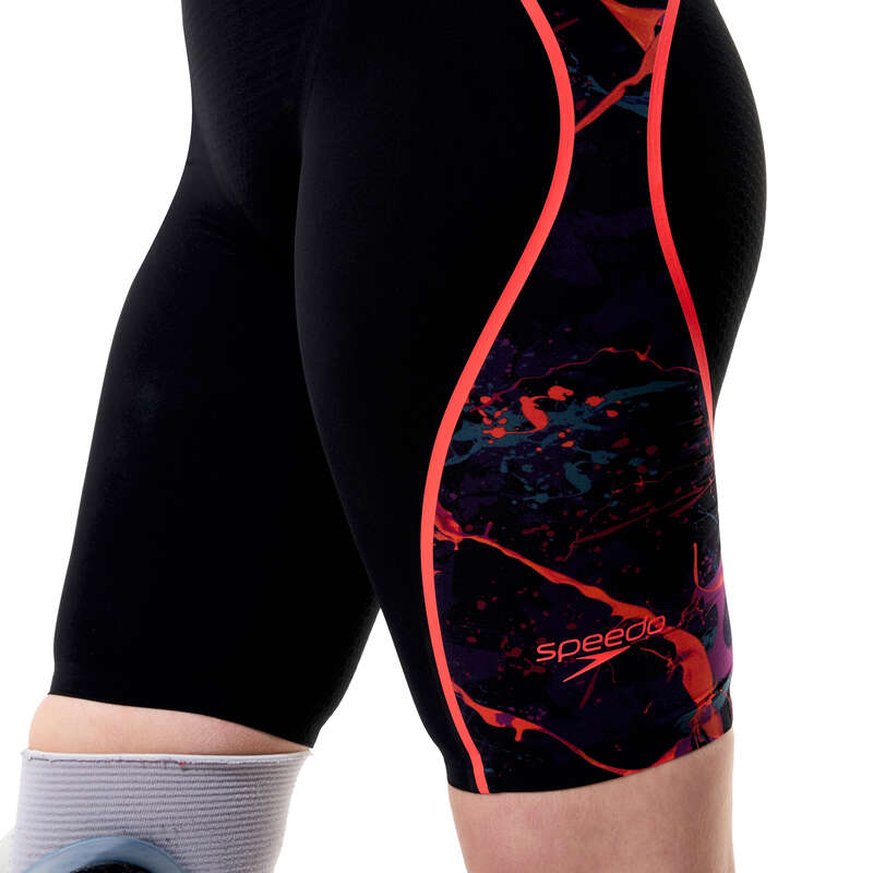 Fastskin LZR Pure Intent 2.0 Printed Openback Knee naisten kilpapuku, musta-oranssiSpeedo