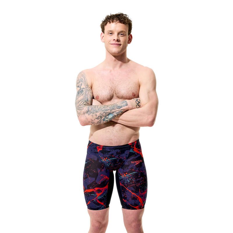 Fastskin LZR Pure Valor 2.0 Printed Jammer miesten kilpapuku, musta-punainenSpeedo