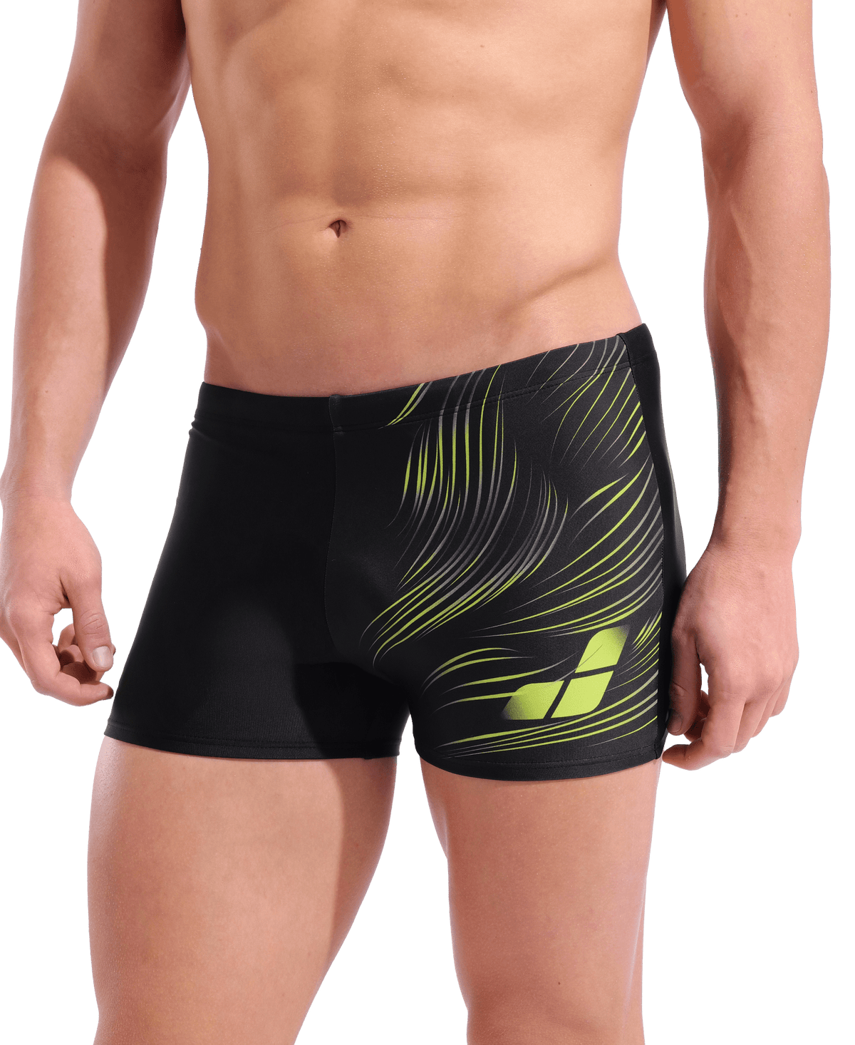 Foliage Swim Short miesten uimahousut, musta-värikäsArena