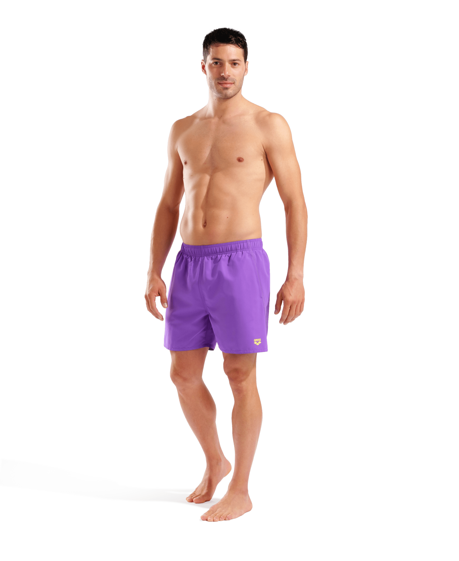 Fundamentals Boxer R miesten uimashortsit, violetti-keltainenArena