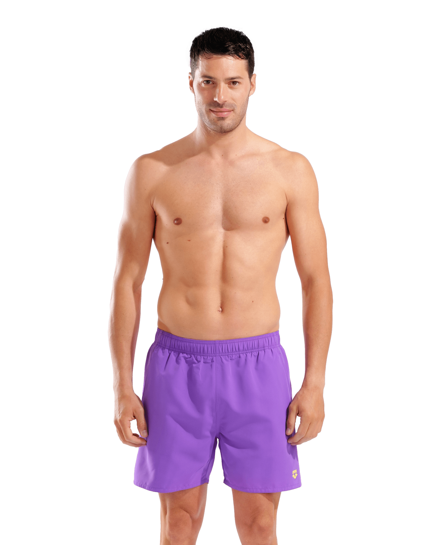 Fundamentals Boxer R miesten uimashortsit, violetti-keltainenArena