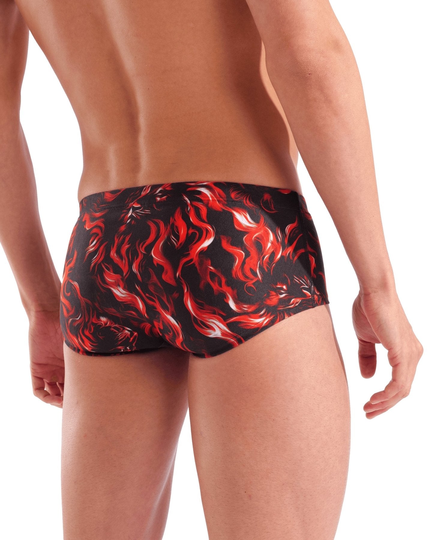Graphic Swim Low Waist Short miesten uimahousut, puna - musta IndomitusArena