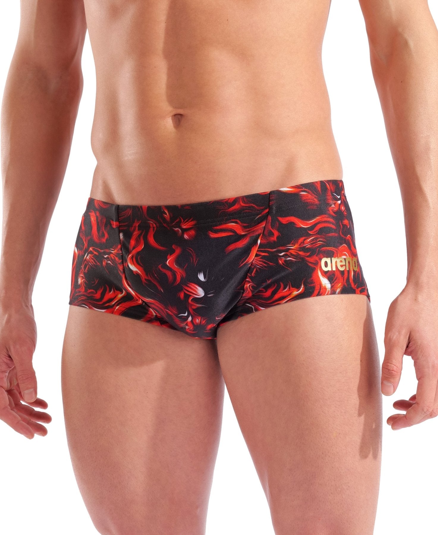 Graphic Swim Low Waist Short miesten uimahousut, puna - musta IndomitusArena