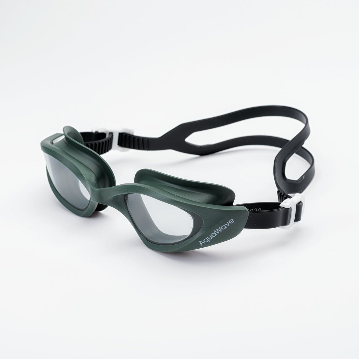 Helm uimalasit, tummanvihreä-musta-valkoinen