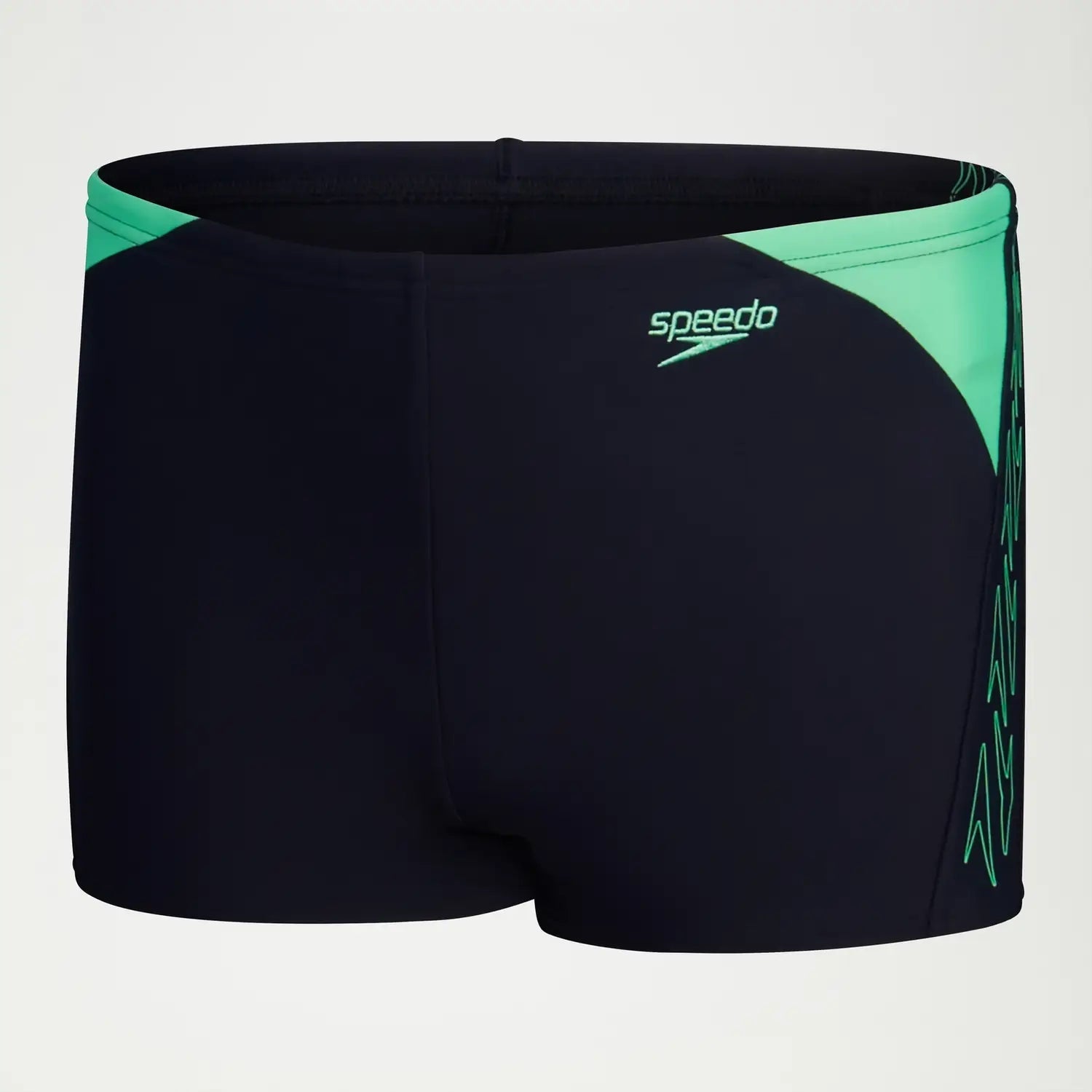 Hyper Boom Logo Splice Aquashort poikien uimahousut, tummansininen - vihreäSpeedo