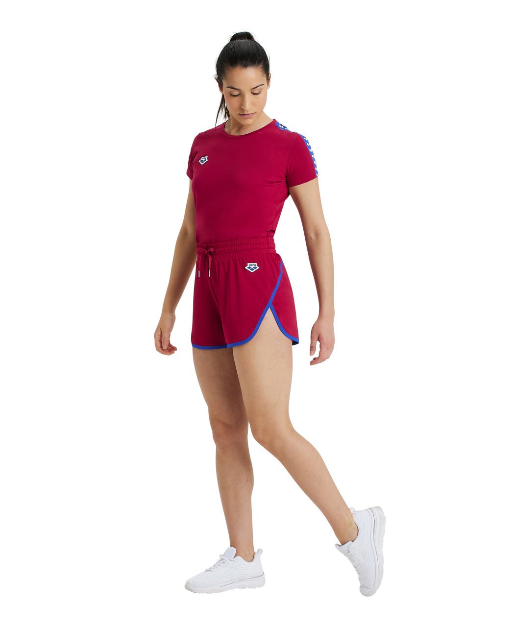 Icons Taped Short naisten shortsit, viininpunainenArena