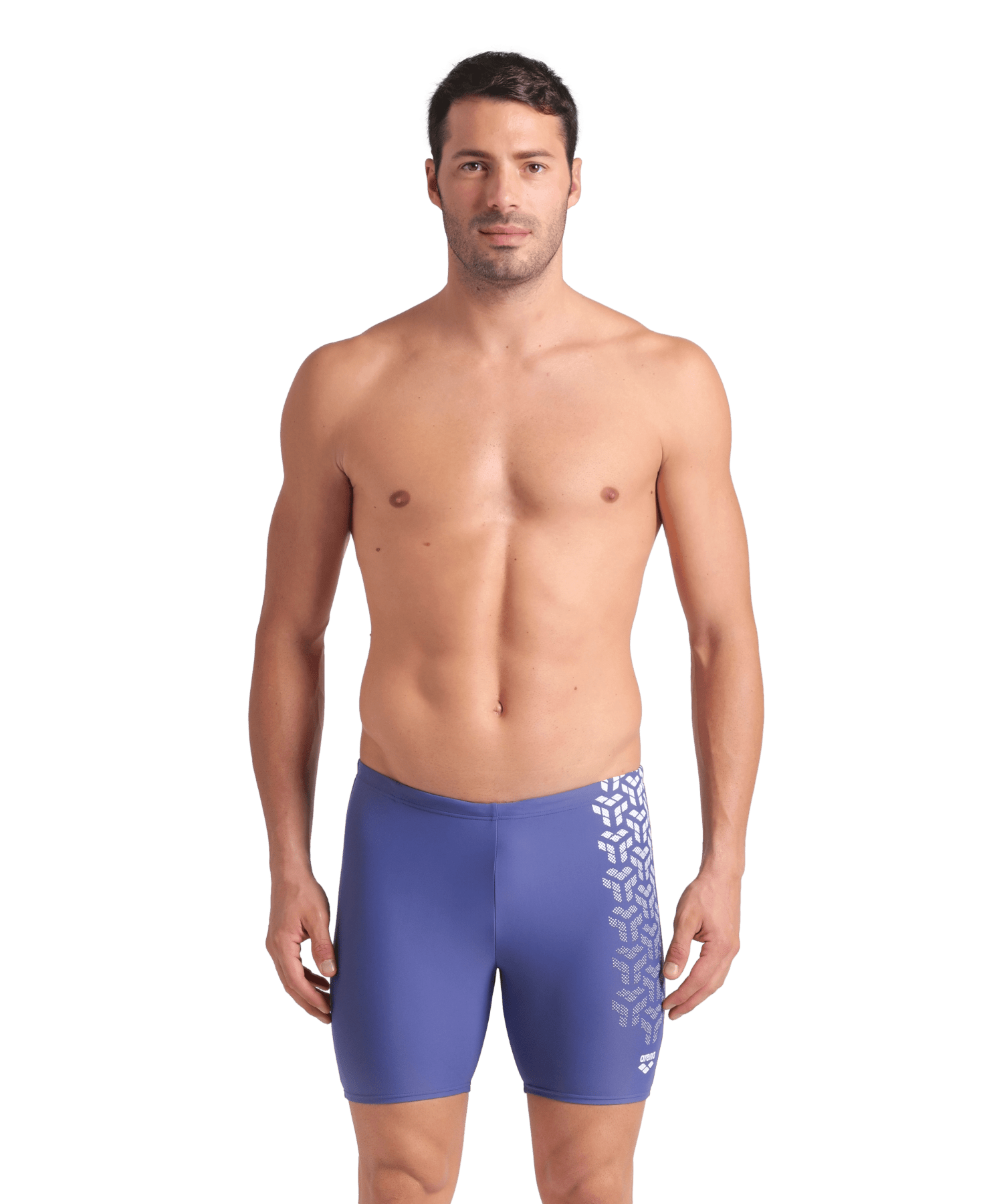 Kikko V Swim Mid Jammer Graphic miesten uimahousut, sini - valkoinen - Arena