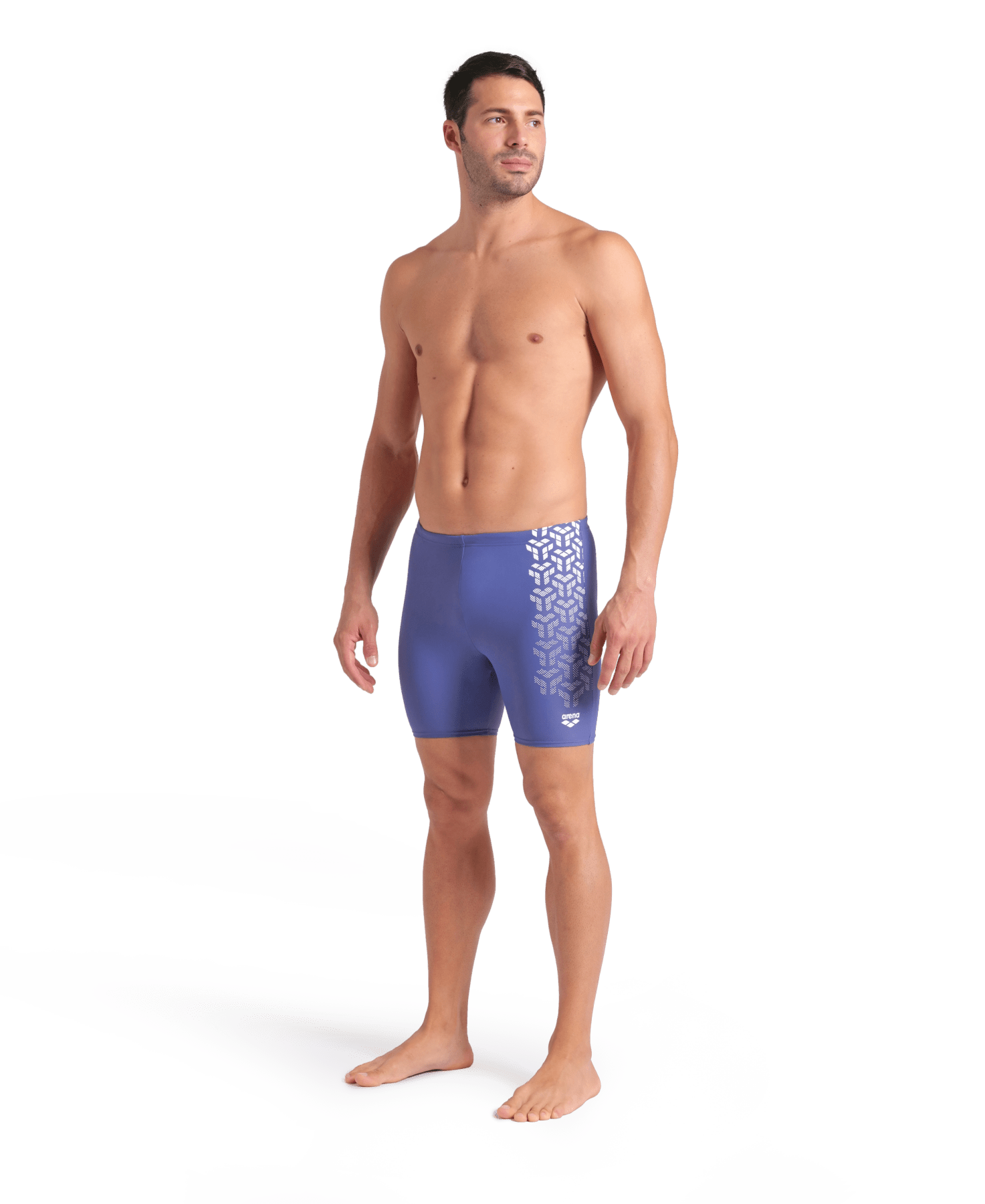 Kikko V Swim Mid Jammer Graphic miesten uimahousut, sini - valkoinen - Arena