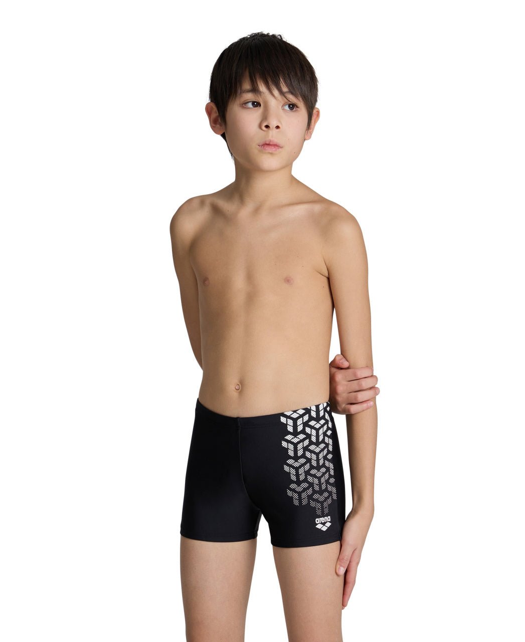 Kikko V Swim Short Graphic poikien uimahousut, musta - valkoinenArena