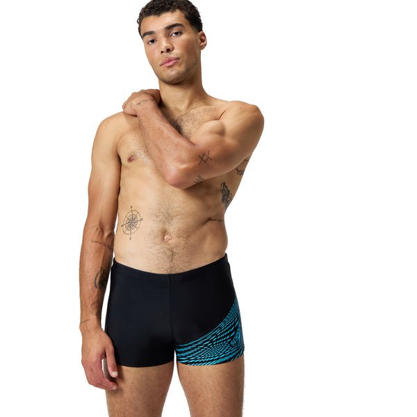Medley Logo Aquashort miesten uimahousut, musta - sininen - Speedo