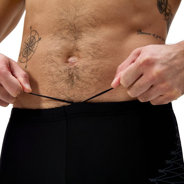 Medley Logo Aquashort miesten uimahousut, musta - tummanharmaaSpeedo