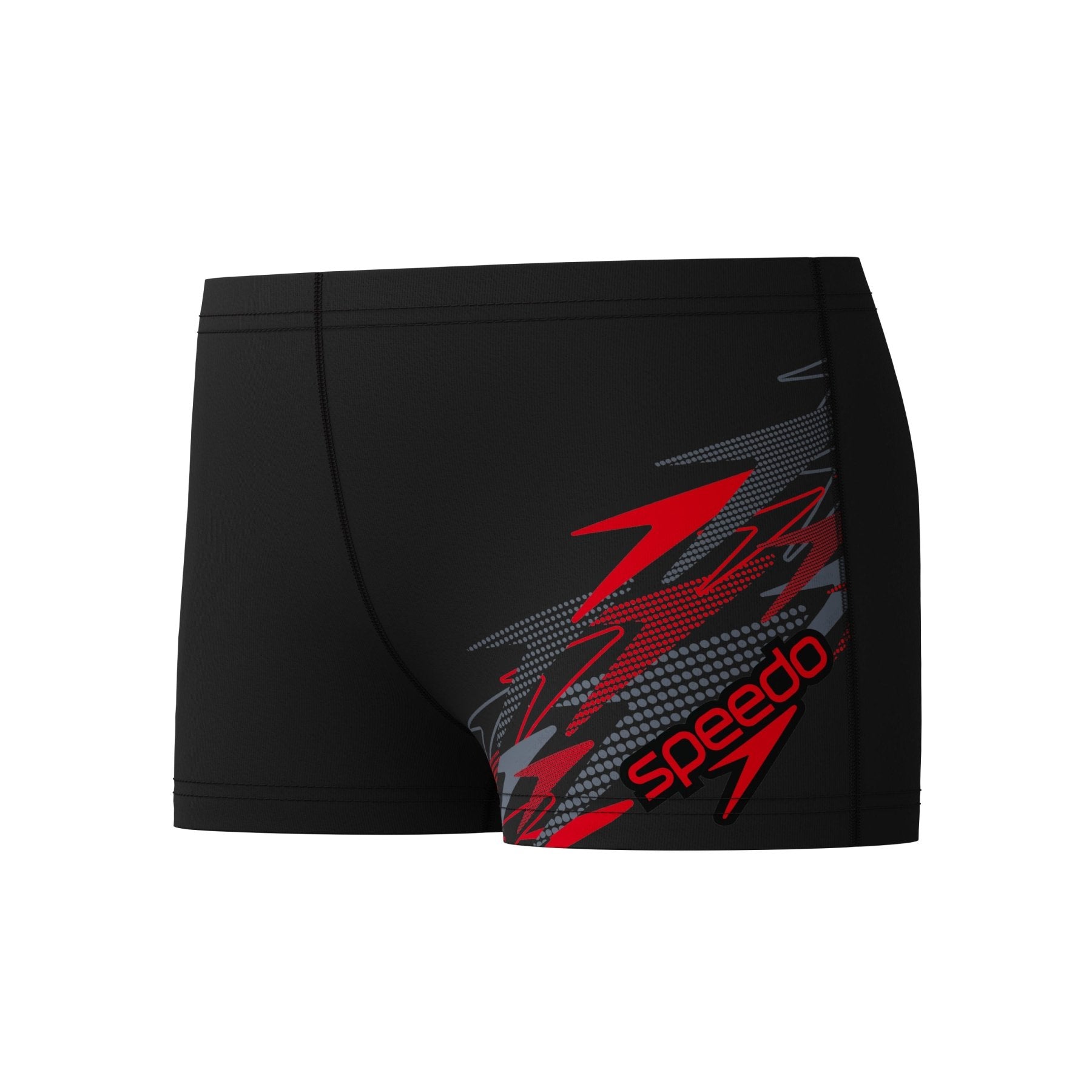 Medley Logo Aquashort poikien uimahousut, musta - punainenSpeedo