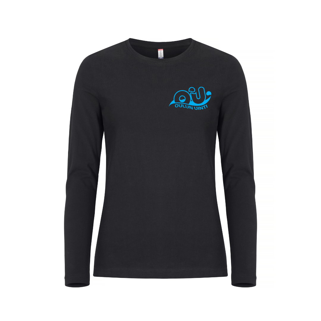 Naisten Basic - T L/S pitkähihainen paita, musta - Oulun uintiOulun uinti