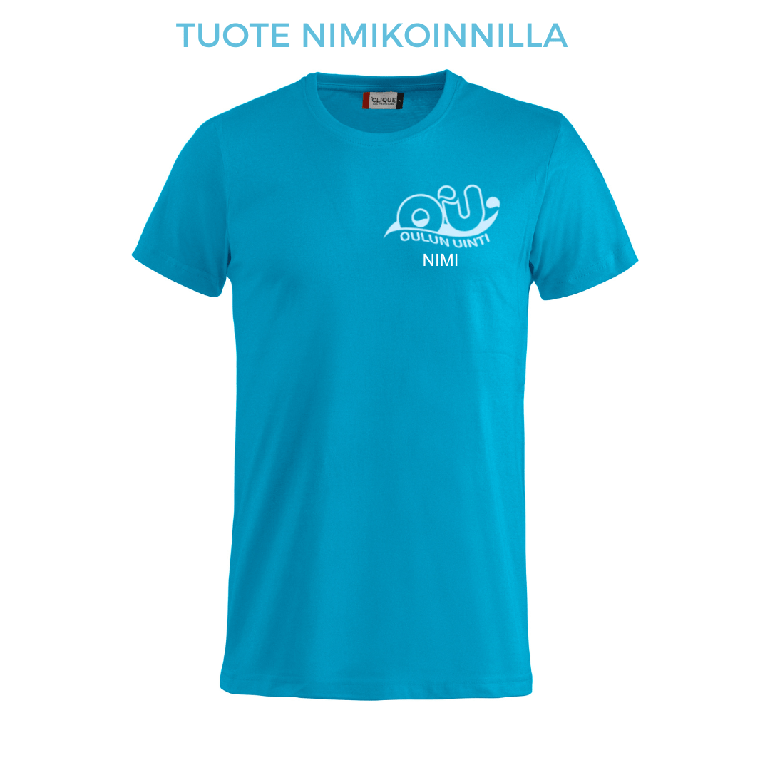 Nuorten Basic - T, turkoosi - Oulun uinti + nimipainatusOulun uinti
